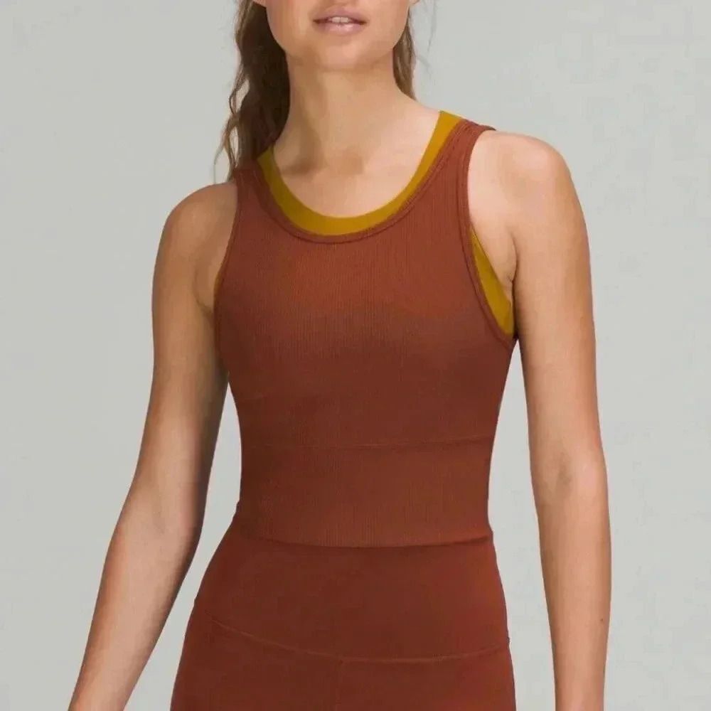 NWT! Lululemon Like Green size 14 Rib Power Pivot Tank - Picture 6 of 9